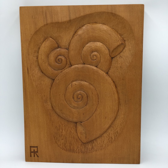 Image 1 of Scultura da parete in legno