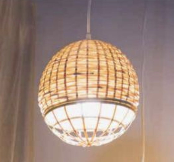 Image 1 of IKEA INDUSTRIELL Globe Pendant Lamp - Piet Hein Eek - Bamboo