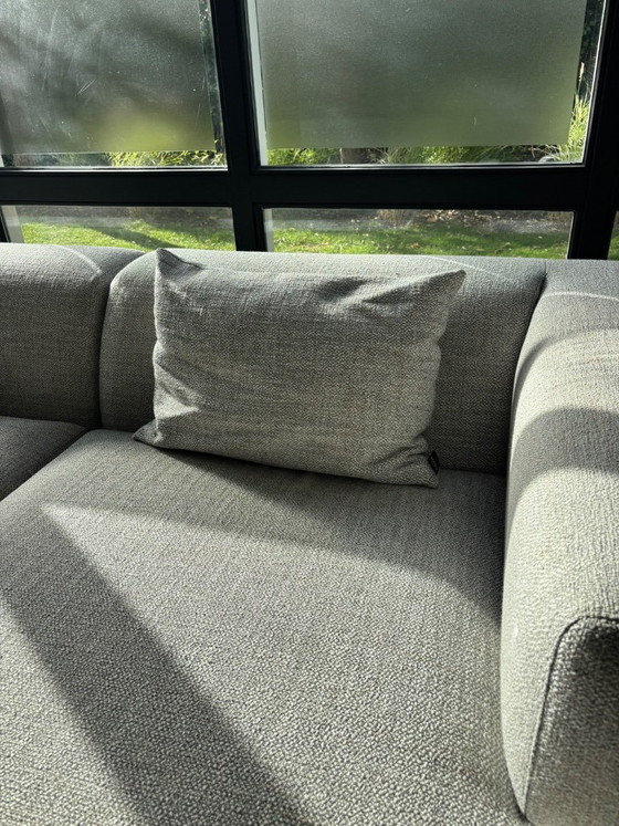 Modernes Ecksofa aus grauem Textil, Koozo, Stoff (Foto 5 von 12)