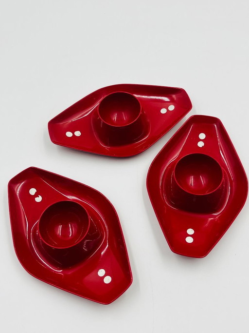 Lot de 3 coquetiers Space Age Kayser