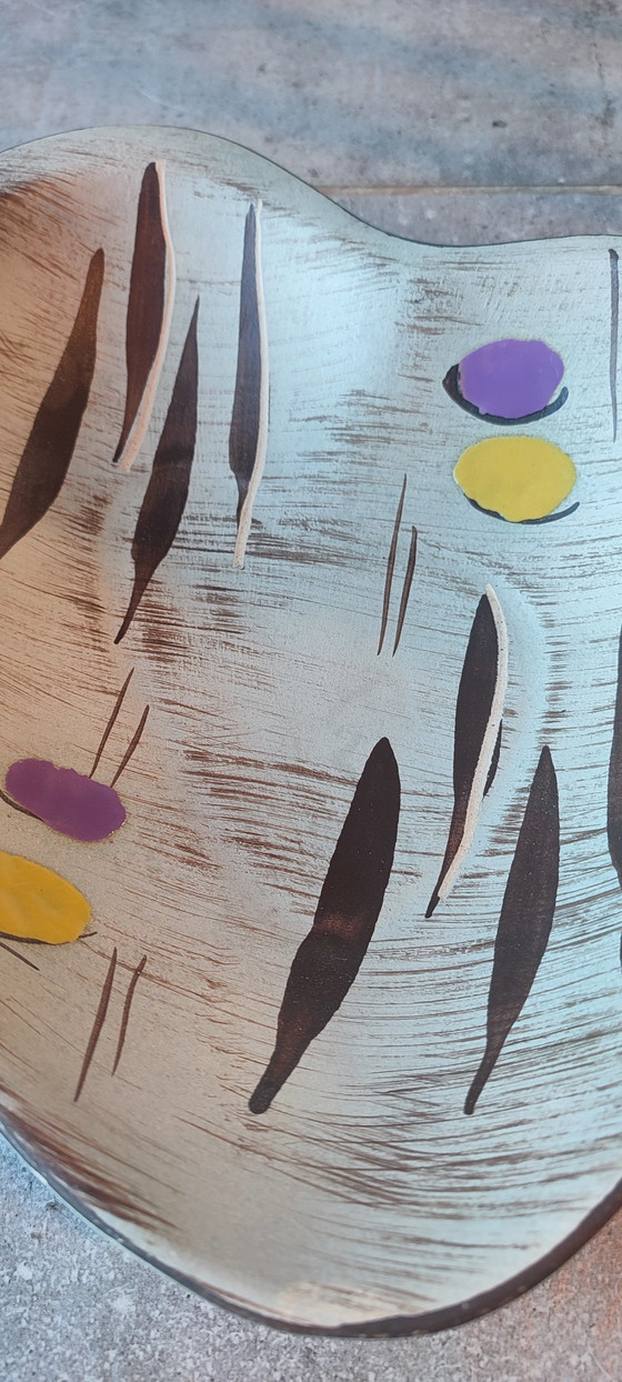 Image 1 of Westdeutscher Keramikteller im Stil der Mid-Century Modern (MCM), Freiform, 1950er/60er Jahre