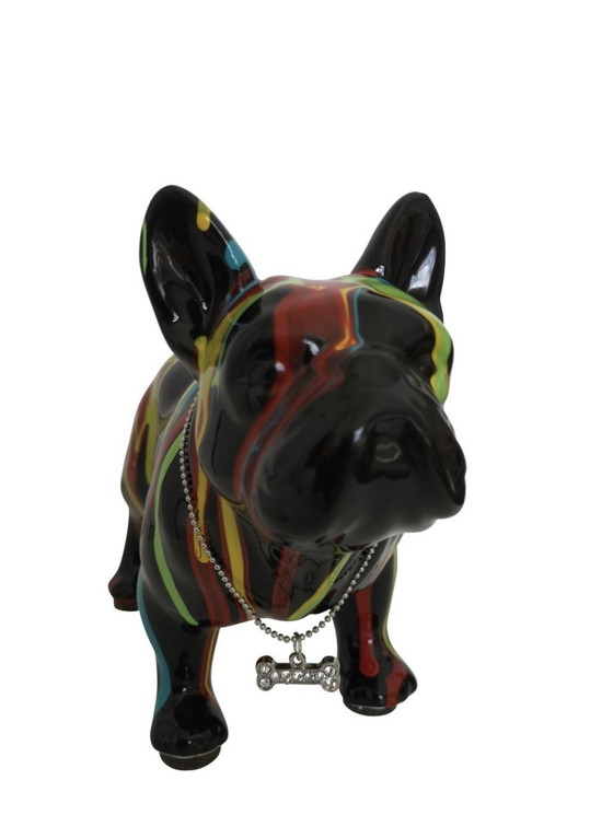 Image 1 of Keramische Bulldog spaarpot. Druppel" model.