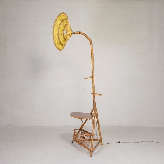 Image 1 of Standing bamboo lamp, 1950s