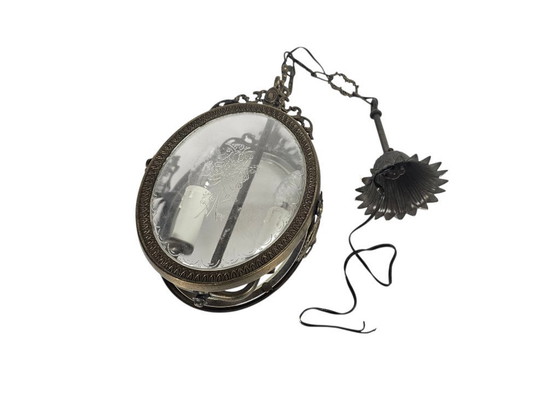 Image 1 of Suspension - Style Hollywood Regency - « Croix » - couleur or - dorée - années 60