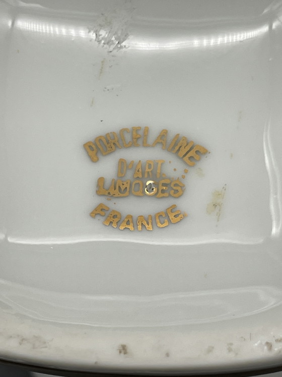 Vaso Vintage Limoges Porcelaine d’Art con Manici Dorati – Limoges-Porzellan, Vasi (photo 9 of 9)