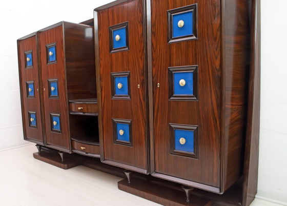 Image 1 of Guglielmo Ulrich, raro mobile bar italiano in noce della metà del secolo scorso, anni '40