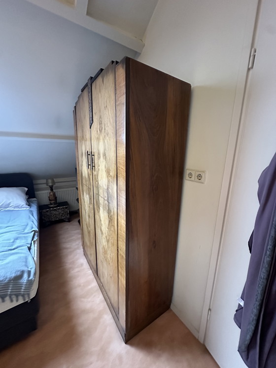 Image 1 of Originele houten art deco kledingkast