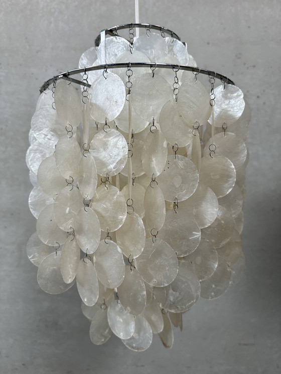 Image 1 of Lampada a sospensione capiz vintage