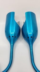 Image 1 of Tsé Tsé Aluminium Wandleuchten Blau, Frankreich (Satz von 2)