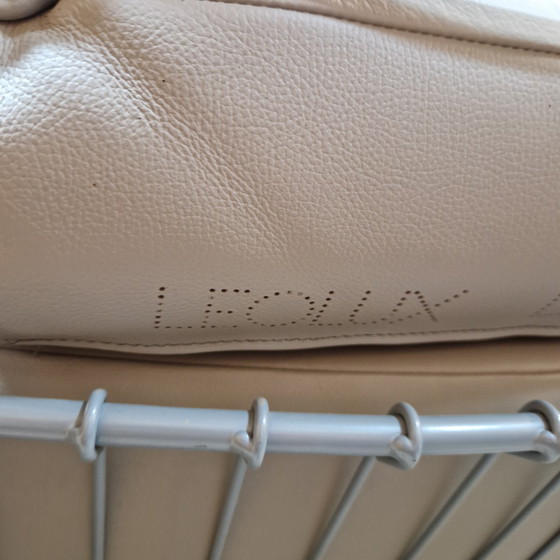 Image 1 of Leolux Volare Zweisitzer Sofa Creme Ledersofa Designersofa
