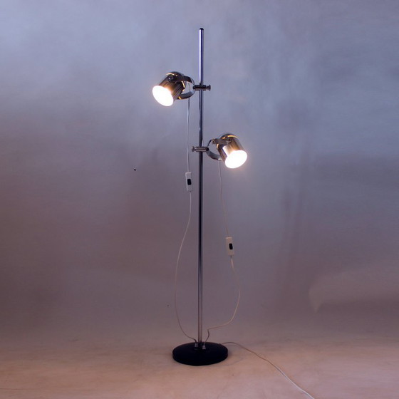 Lampada da terra vintage Combi Lux cromata con doppio faretto, Cecoslovacchia, anni '70 – Lidokov (photo 9 of 13)