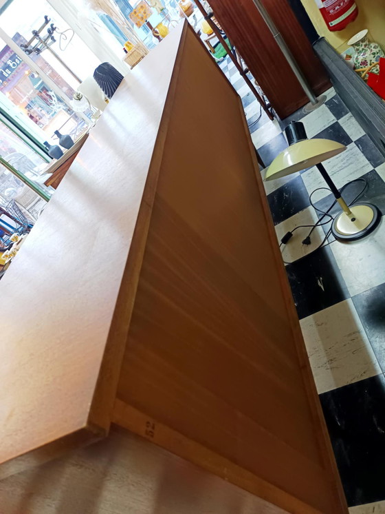 Image 1 of Compass Feet and Leather Sideboard by Malora 1955