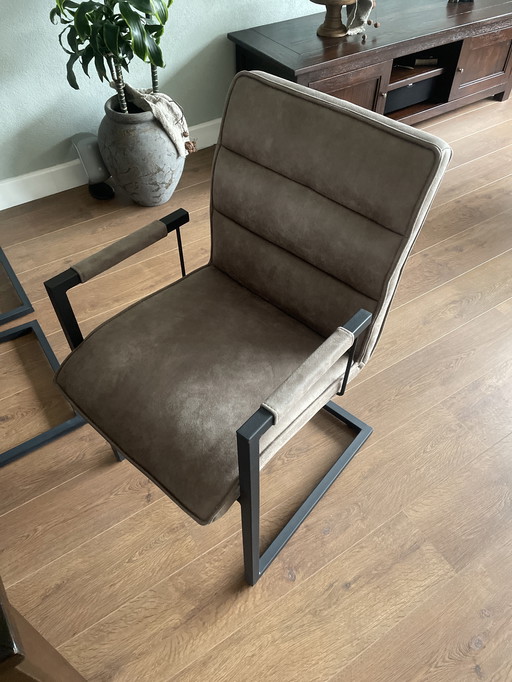 Eettafel 200x90 massief eiken met 6 stoelen 