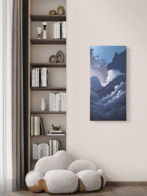 Dipinto ad olio "Paesaggio nuvoloso" di Byron Ray