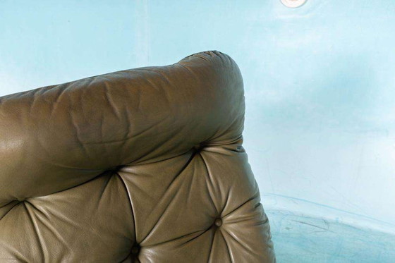 Image 1 of Midcentury leather armchair 60s space age lounge chair