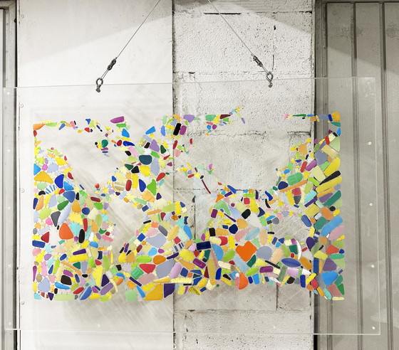 Image 1 of Large Expressionist Plexiglass Composition