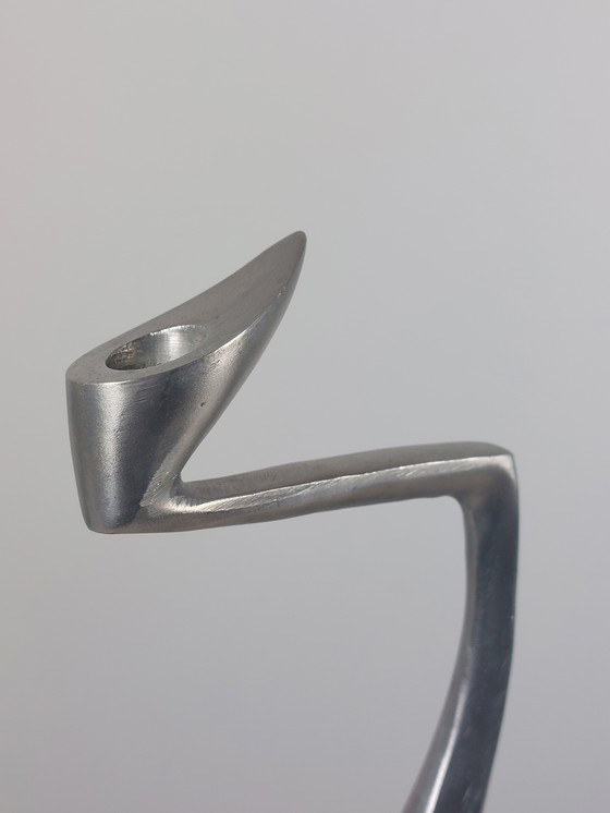 Image 1 of Paire de chandeliers vintage en aluminium de Matthew Hilton