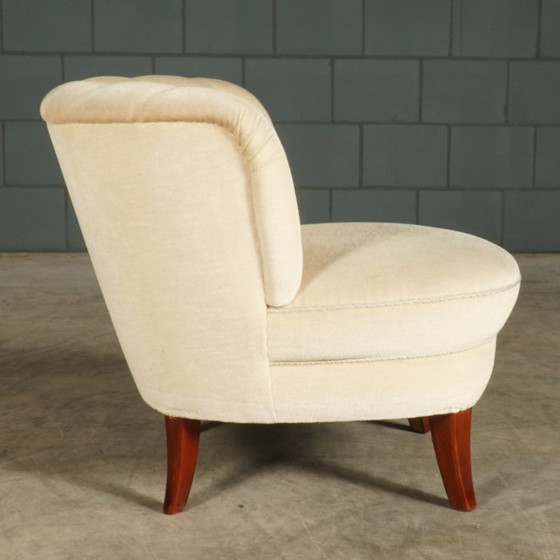 Fauteuils de cocktail vintage – Velours blanc – Années 1960 – Textile (photo 3 of 16)