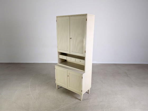 Image 1 of Vintage Svante Skogh boekenkast, shabby chic landelijke stijl kast