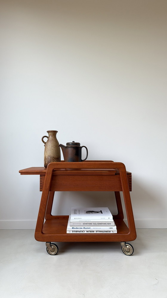 Image 1 of Vintage Danish wooden trolley / serving trolley from Sika Møbler