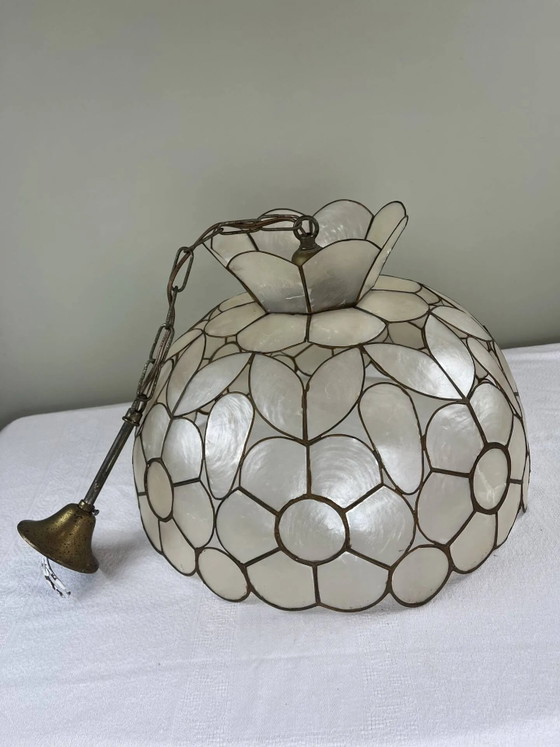 Grande suspension en nacre – Brass, Art Nouveau (photo 2 of 12)
