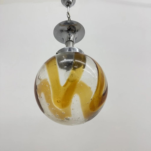 Murano glazen hanglamp van Mazzega, jaren 70 Italië