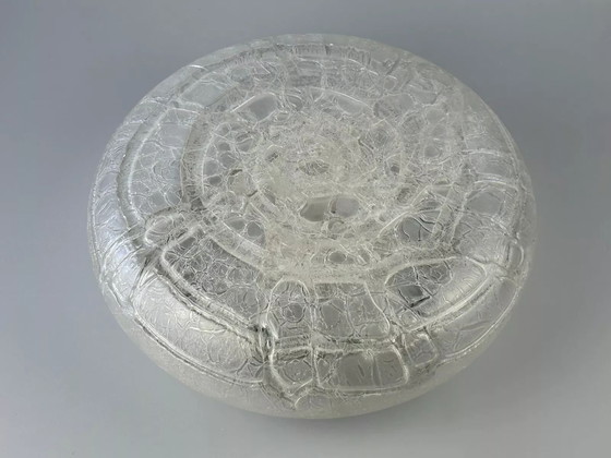 Image 1 of Lámpara de techo Plafoniere Ice Glass Doria Alemania, años 60 y 70, diseño de la era espacial