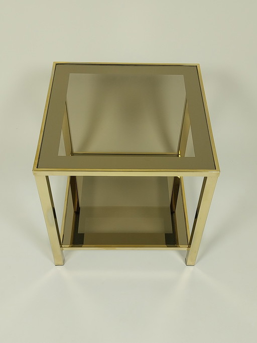 Belgo Chrom - De Wulf - Bijzettafel - Hollywood Regency Stijl - Jaren 70