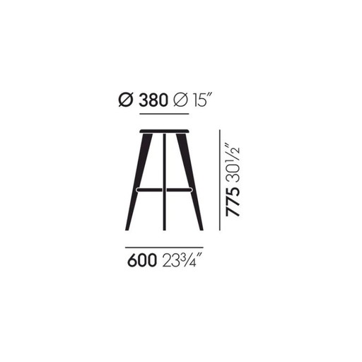 3x Vitra „High Stool“ Barkruk – Prouvé Edition 2002