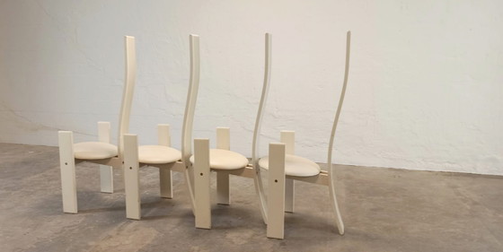 Image 1 of 4 x Vico Magistretti for Poggi Golem dining chairs