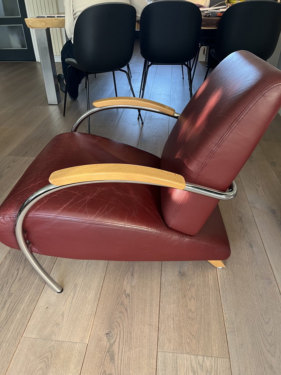 Image 1 of Chaise en cuir Gueldre Jan de Boevrie