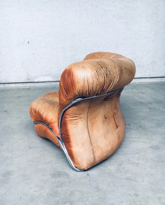 Image 1 of Midcentury Modern Italian Design 'COROLLA' Leather Sectional Sofa by I.P.E. Italy 1970's