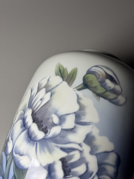 Image 1 of Royal Copenhagen Porcelain Jar with Lid, Hand-Painted Underglaze, 24 cm 