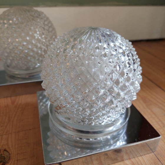 Set di 3 lampade vintage MCM – Applique, Vetro (photo 4 of 8)