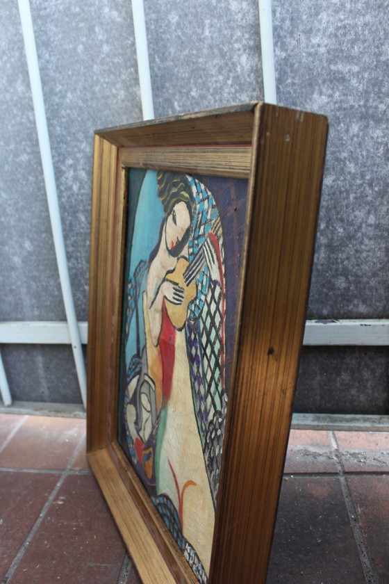 Image 1 of 1930s Modernist Hungarian Style Oil Painting Nude Female Homage to Béla Kádár Framed