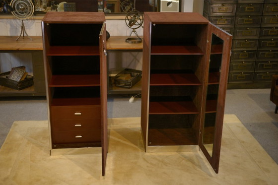 Image 1 of Twee kledingkasten van Guido Faleschini, geproduceerd door Mariani voor Hermès, jaren 70.