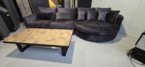 Image 1 of Sofá esquinero Zitmax de terciopelo con esquinas redondeadas orgánicas, 1,5 años de antigüedad.