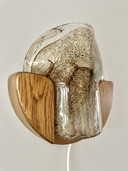 Prachtige Duitse vintage lamp van muranoglas