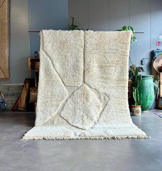 Handwoven wool rug - Plain rug - Moroccan rug 2.5x1.5m – Rugs & carpets, Cotton (photo 11 of 11)