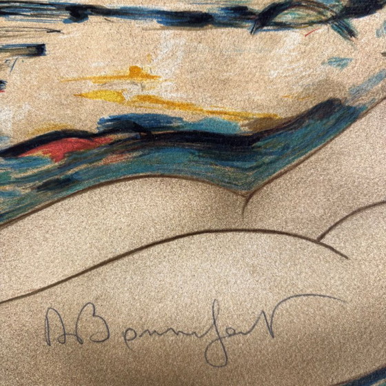 Image 1 of Lithografie eines weiblichen Aktes von Alain Bonnefoit, Frankreich, nach 2000