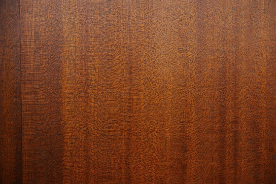 Image 1 of Vintage Deens teakhouten dressoir uit het midden van de 20e eeuw met handgeschilderd patroon, jaren 1950