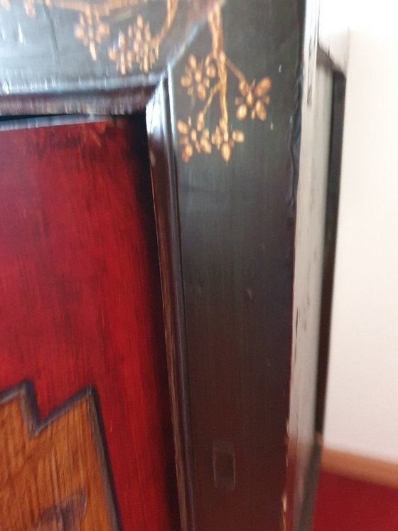 Image 1 of Authentique buffet tibétain ancien - Peint à la main