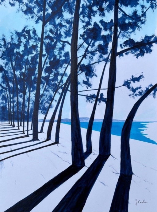 Indiase inkt op 300g wit Fabriano-papier