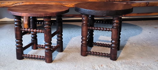 Paire de Tables d'Extrémité Attribuées à Charles Dudouyt 1940