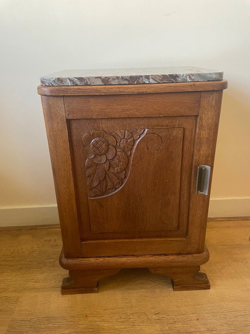 Vintage Cabinet With Marble Top