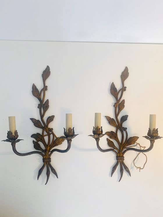 Maison Baguès Paris - Pair of Vintage Design Wall Lights 1960 – Bronze, Metal (photo 3 of 9)