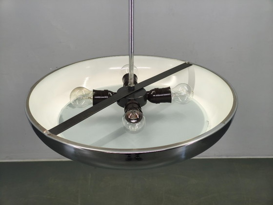 Image 1 of Bauhaus UFO Chandelier by Josef Hurka for Napako, 1930s