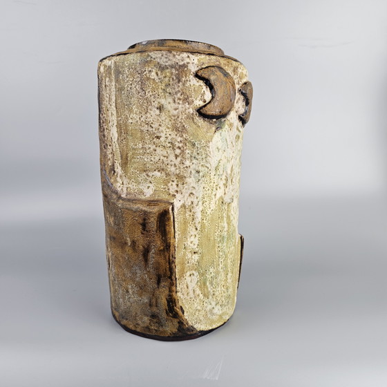 Image 1 of Zeldzame XL Vintage West-Duitse Vaas in de Vorm van een Uil, Gemaakt Door Helmut Schaffenacker. Vormnummer V 38.