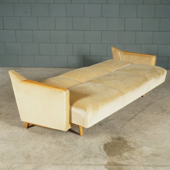 Image 1 of Vintage sofa/slaapbank - velours - jaren 60