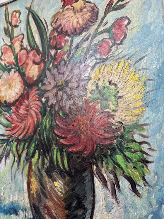 Image 1 of Farbiges Stilllebengemälde 20. Jahrhundert Rahmen E.Bouche